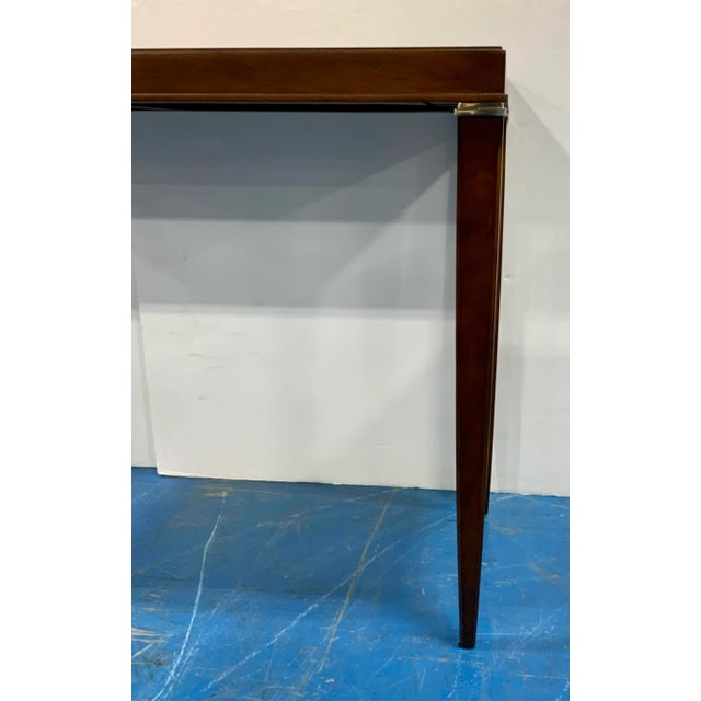 Hickory Chair Furniture Company Hickory Chair Transitional Mahogany Finished Console Table For Sale - Image 4 of 6