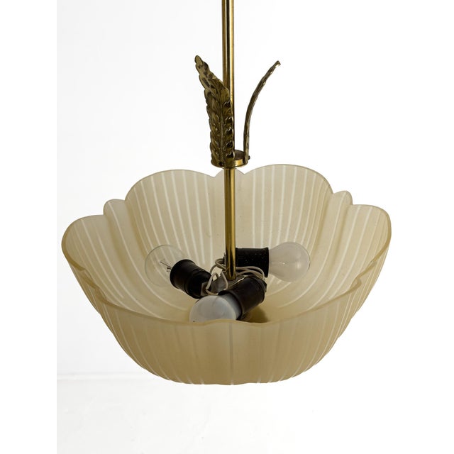 Swedish Brass Ceiling Lamp, 1940s For Sale - Image 10 of 13