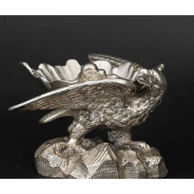 Antique Victorian Silver Plated Eagle Salts, 1800s, Set of 2 For Sale - Image 9 of 15