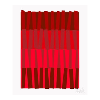 Color Rhythm in Red Fine Art Print 35" X 45" by Liz Roache For Sale