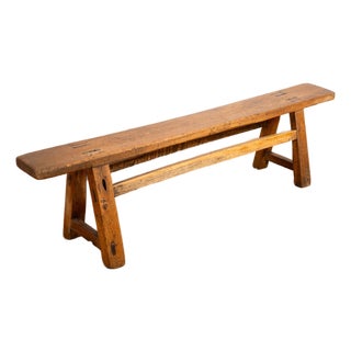 Early 20th Century European Brutalist Wabi Sabi Bench For Sale