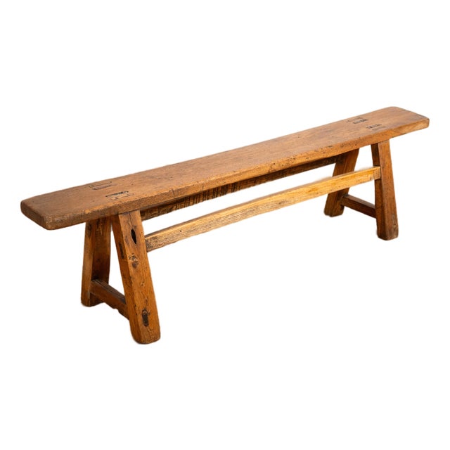 Early 20th Century European Brutalist Wabi Sabi Bench For Sale