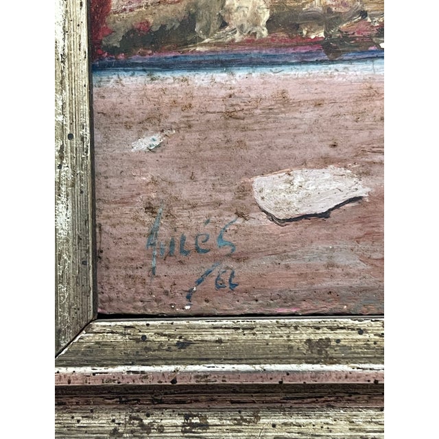 Listing Title Vintage 1962 Signed Aviles Artist’s Toolbox Still Life Painting For Sale - Image 4 of 11