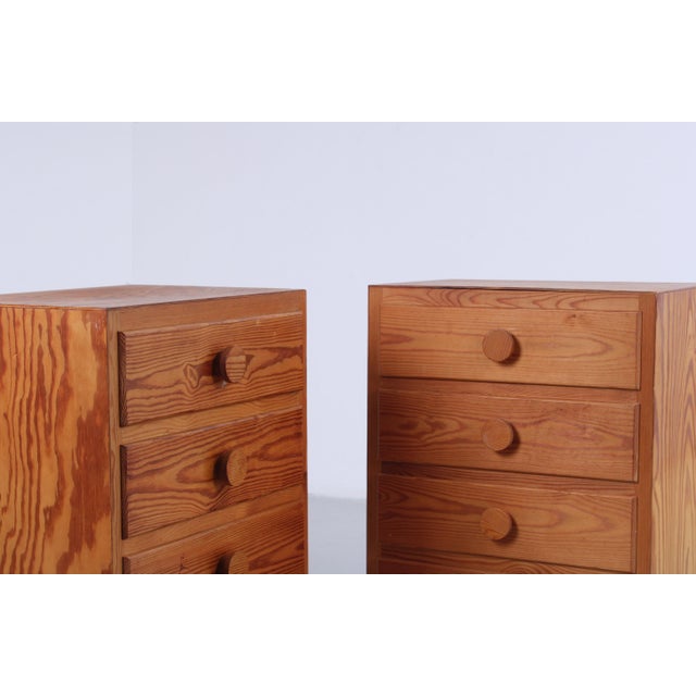Vintage Pinewood Chest of Drawers, 1970s, Set of 2 For Sale - Image 10 of 13