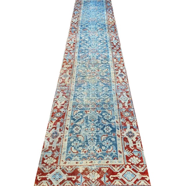 1930s Vintage Old Persian Malayer Runner Rug 3x16 For Sale - Image 11 of 11