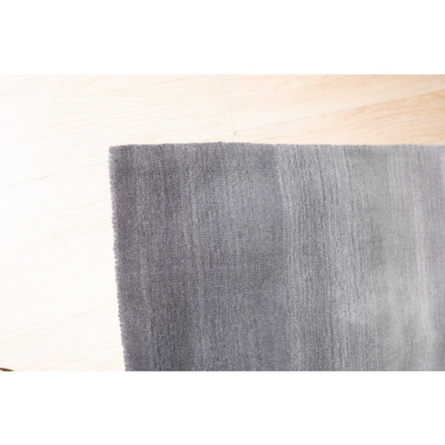 2020s 7' 9"x9' 9" Gray Ombre Modern Hand-Knotted Wool Rug For Sale - Image 5 of 5