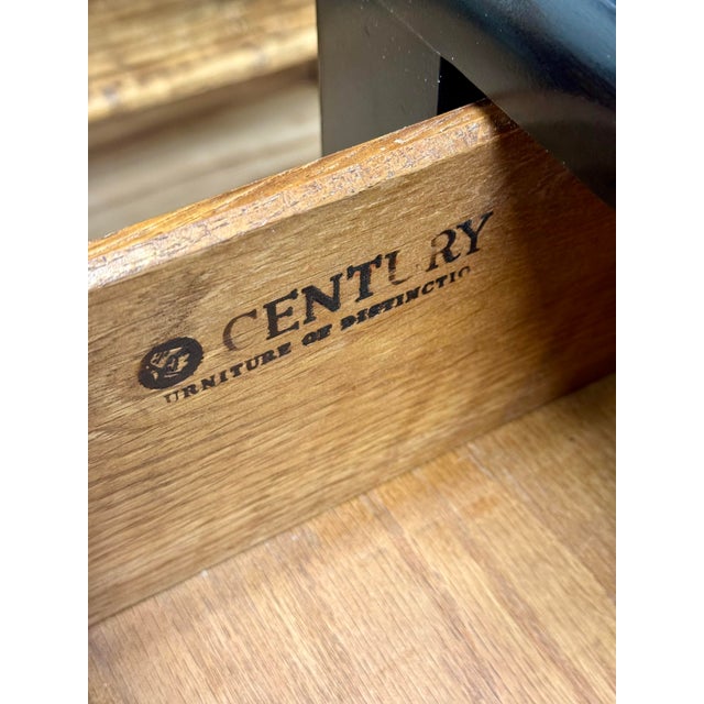 Vintage Century Furniture Black and Burl Wood Chin Hua Credenza For Sale - Image 11 of 14
