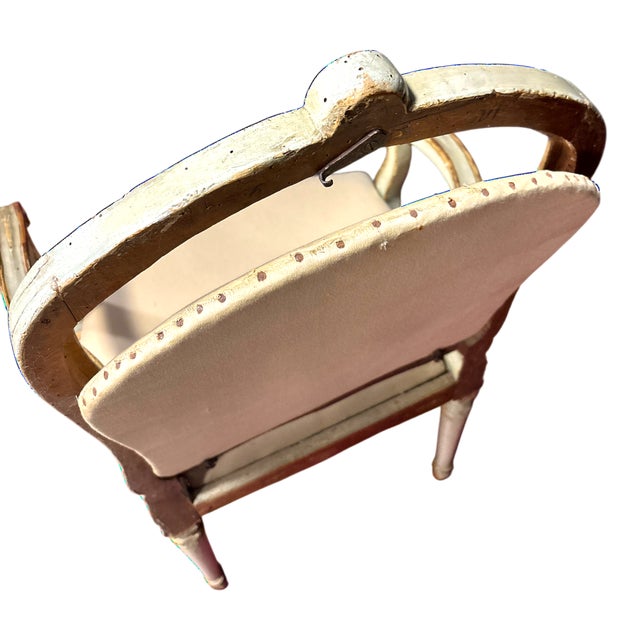 Wonderful 18th Century Venetian Painted Armchair For Sale - Image 10 of 16