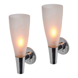 1940s Model #1537 Sconces by Pietro Chiesa for Fontana Arte - a Pair For Sale