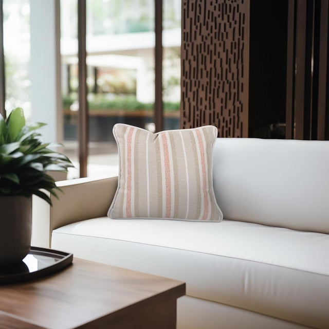 Indoor/Outdoor Pillow 24 x 24 Dune Terra For Sale - Image 11 of 11