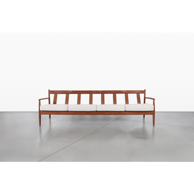 Mid-Century Modern Danish Modern Teak Sofa by Grete Jalk for France and Son, 1960s For Sale - Image 3 of 14