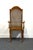 Singer Furniture Solid Pecan Italian Mediterranean Style Cane Back Dining Arm Chair For Sale In Kansas City - Image 6 of 11