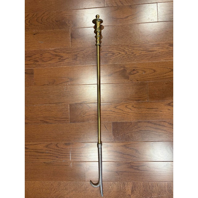 Turn of the Century Antique Brass Fireplace Set For Sale - Image 13 of 13