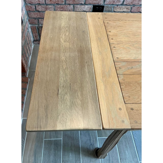 A. Brandt Ranch Oak Furniture Vintage A. Brandt Ranch Oak Dining Table With Slide Out Leaf Extensions For Sale - Image 4 of 9
