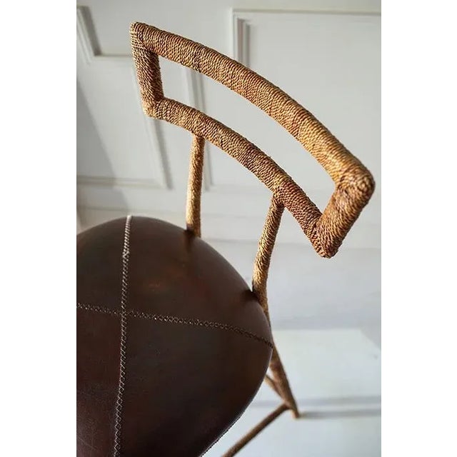 Bar Height Stools Attributed to Maitland-Smith, C. 1980's, Set of Three '3' For Sale - Image 13 of 17