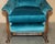 Blue Velvet Claw and Ball Feet Sofa and Armchairs, 1900s, Set of 3 For Sale - Image 13 of 18