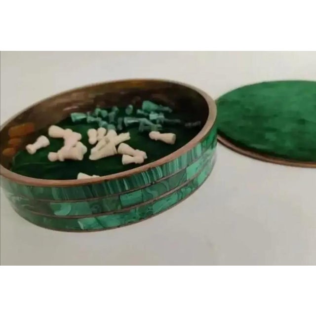 Late 19th Century Malachite and Italian Marble Round Complete Chess Set- 34 Pieces For Sale - Image 4 of 7