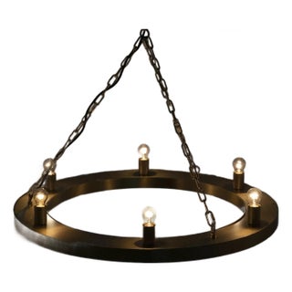 NOIR Ciro Chandelier, Metal with Brass Finish For Sale