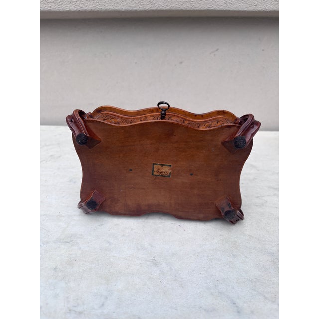 Brown French Black Forest Carved Wood Box Circa 1900 For Sale - Image 8 of 8
