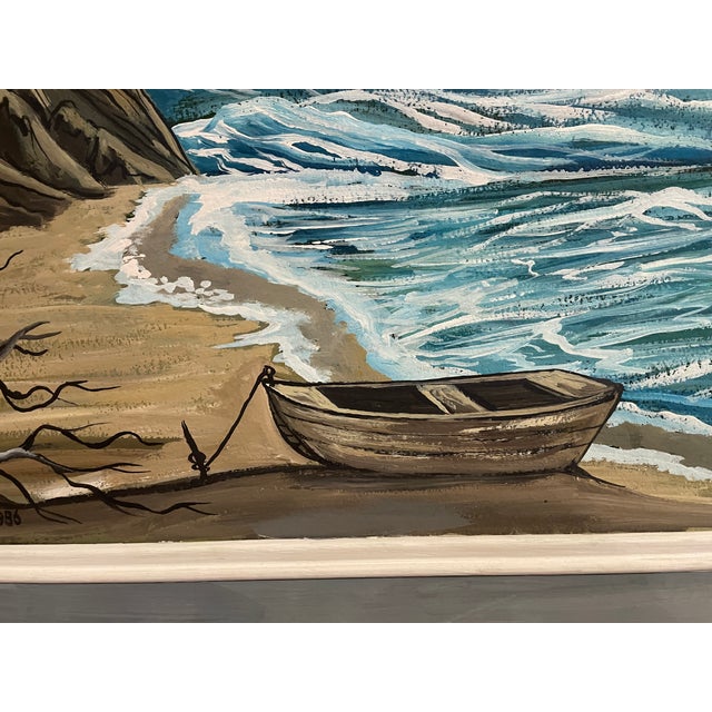Don Stewart Lighthouse Painting After Bob Ross For Sale - Image 4 of 7