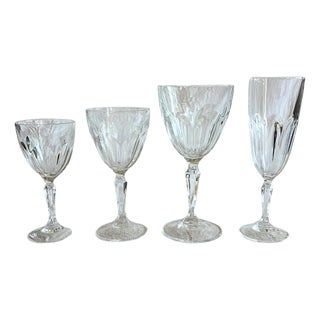 Vintage Hand-Blown Crystal Service from Cristallerie De Lorraine, 1950, Set of 38 For Sale