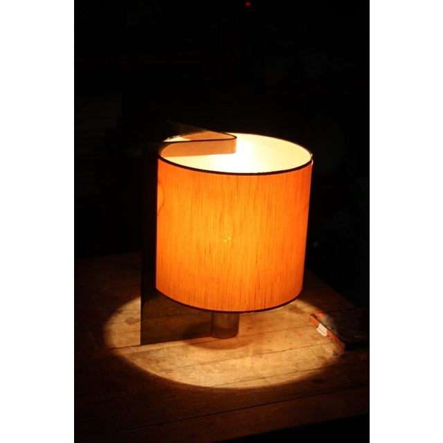 Minimalist Lamps by Giuliana Gramigna in Brass and Fabric, 1970s, Set of 2, in Good conditions. Designed 1970 to 1979 This...