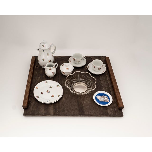 Biedermeier Tête-À-Tête for Two on Wooden Tray Streublume by Fürstenberg, 1950s, Set of 12 For Sale - Image 13 of 15