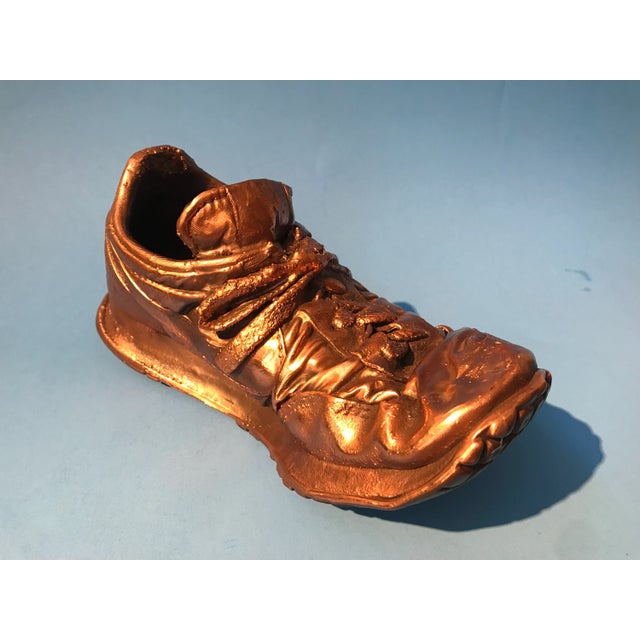 1970's Vintage Bronzed Nike Running Shoe Sculpture For Sale - Image 4 of 7