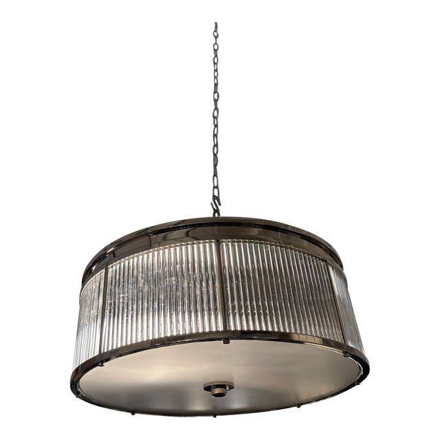 Ralph Lauren for Visual Comfort Allen Round Flush Mount For Sale