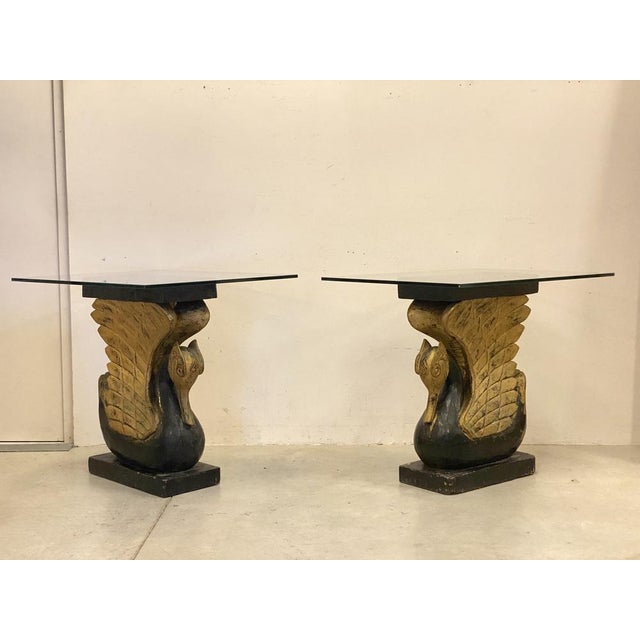 Mid-Century Modern Oriental Lacquered Wooden Tables, 1960s, Set of 2 For Sale - Image 3 of 18
