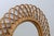 Tan Large Mid-Century Italian Rattan and Bamboo Wall Mirror attributed to Franco Albini, 1960s For Sale - Image 8 of 10