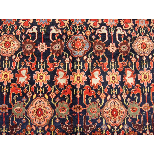 1910s Antique Persian Bidjar Oriental Rug, in Room Size, with Florettes For Sale - Image 5 of 6