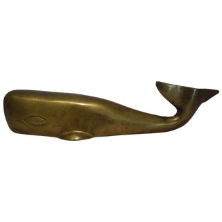 Vintage Brass Whale For Sale