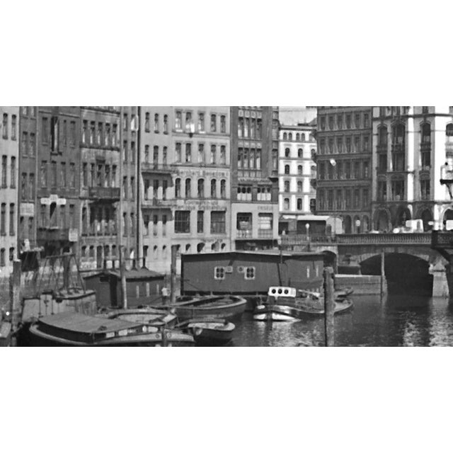 Traditional Canals Near St. Nicholas Church Hamburg Speicherstadt Germany 1938 Printed 2021 For Sale - Image 3 of 5