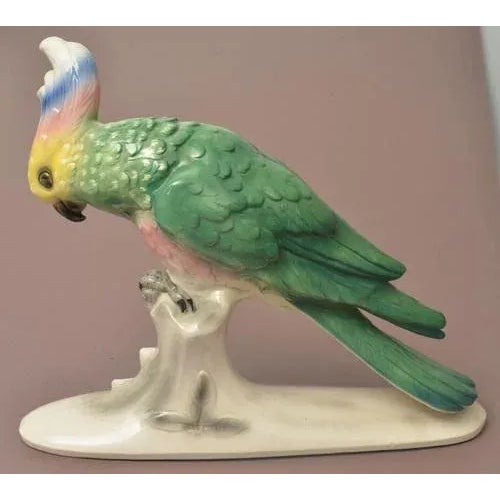 Faience Parrot Figure For Sale - Image 4 of 8