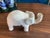 Mid 20th Century Vintage Hand-Carved Alabaster Elephant Sculpture – Mid-Century White Stone Figurine For Sale - Image 5 of 12