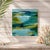 Original abstract oceanscape painting in vivid blues and greens on cradled panel. "Blue Sea Welcomed Me"captures the quiet...