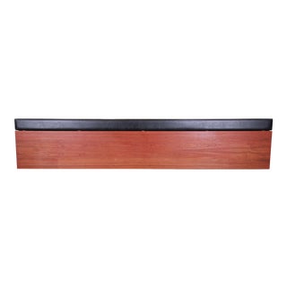 Danish Modern Teak Wall-Mount Floating King Size Headboard, 1960s For Sale