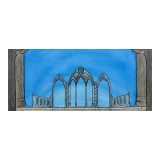 Vintage John Hood Set Design for Shearman & Tailor Painting For Sale