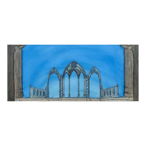 Vintage John Hood Set Design for Shearman & Tailor Painting