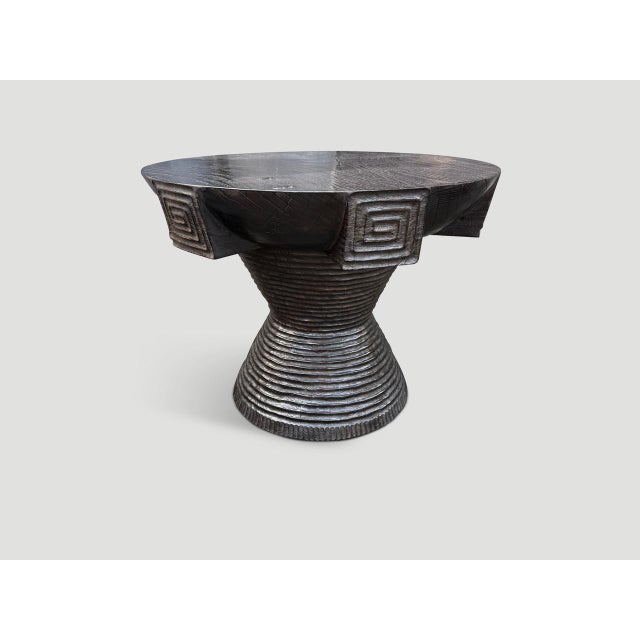 Andrianna Shamaris Impressive Century Old Side Table For Sale - Image 9 of 18