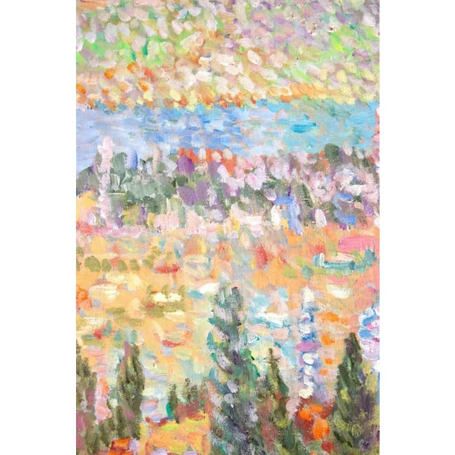 Stan Reszka, Pointillist View of Istanbul, Oil on Canvas, 1951 For Sale - Image 6 of 7