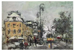 Magdalena Spasowicz, Warsaw - Krakowskie Przedmiescie, Oil on Board