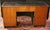 Wood English C. 1880s Bamboo and Faux Lacquer Double Pedestal Desk For Sale - Image 7 of 8