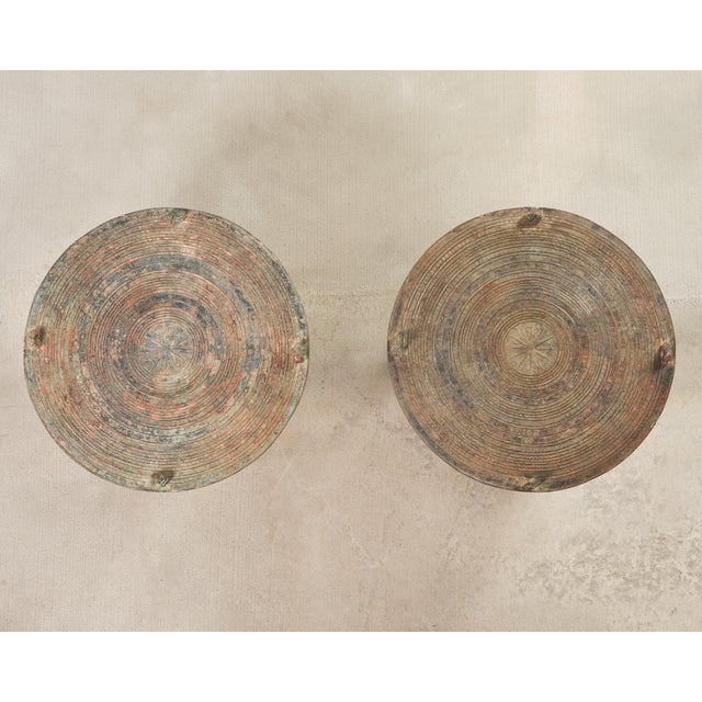 Pair of Southeast Asian Bronze Rain Drums or Drinks Tables For Sale - Image 4 of 18