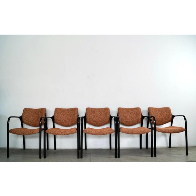 Mid-Century Modern Postmodern Herman Miller Mark Goetz Aside Stackable Armchairs - Set of 5 For Sale - Image 3 of 12