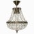 Dark Brass Empire Chandelier With Crystals For Sale - Image 10 of 10