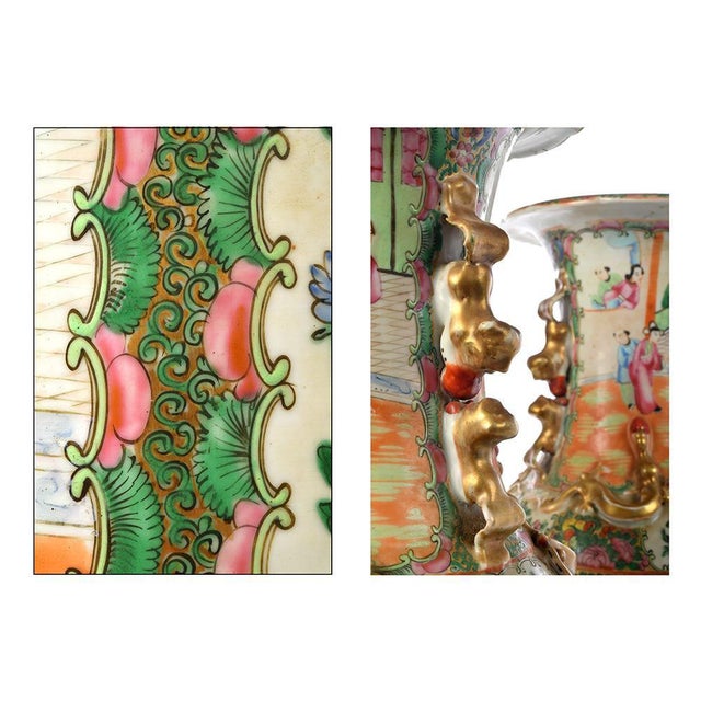 Wood Canton Vases, Set of 2 For Sale - Image 7 of 8