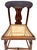 Antique side chair with new caning in seat cushion area. Excellent side chair with unusual turn-of-the-century stencil...