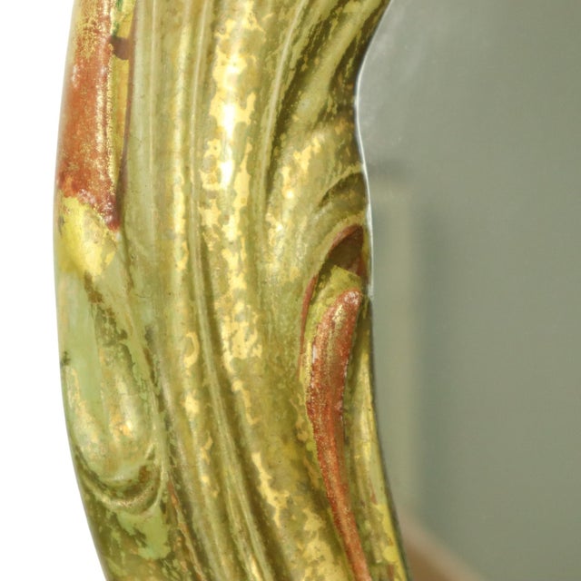 Large Swedish Rococo Style Gold Leaf-Gilded Mirror For Sale - Image 17 of 18
